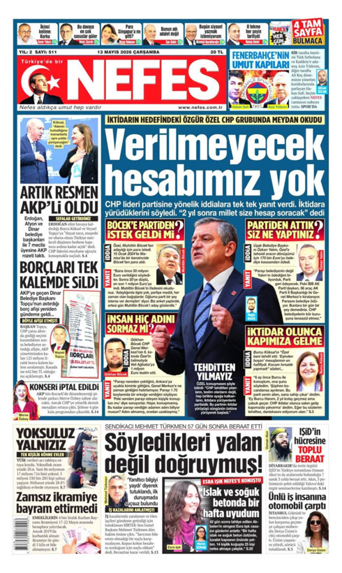 Gazete manşetleri 13 Mayıs Çarşamba - Resim: 25