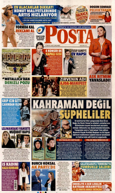 Gazete manşetleri 13 Mayıs Çarşamba - Resim: 18