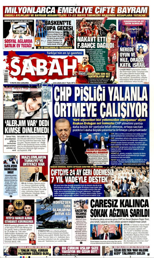 Gazete manşetleri 13 Mayıs Çarşamba - Resim: 2
