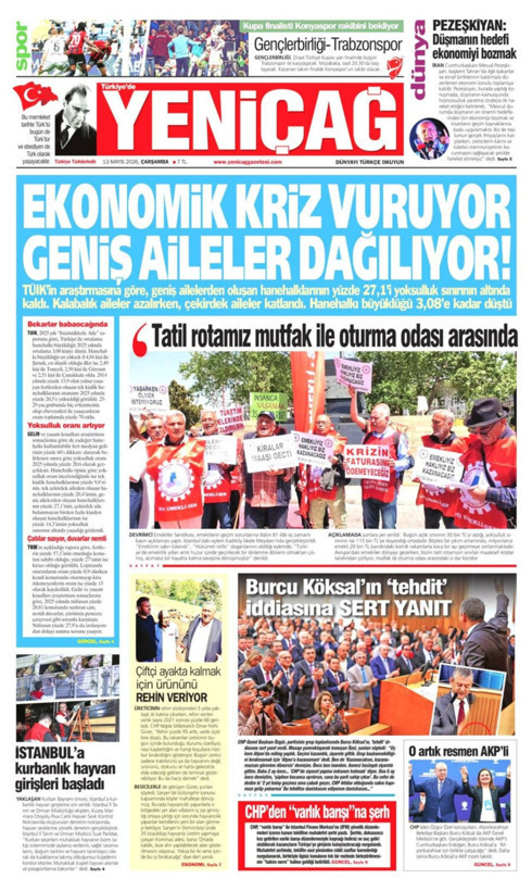 Gazete manşetleri 13 Mayıs Çarşamba - Resim: 12
