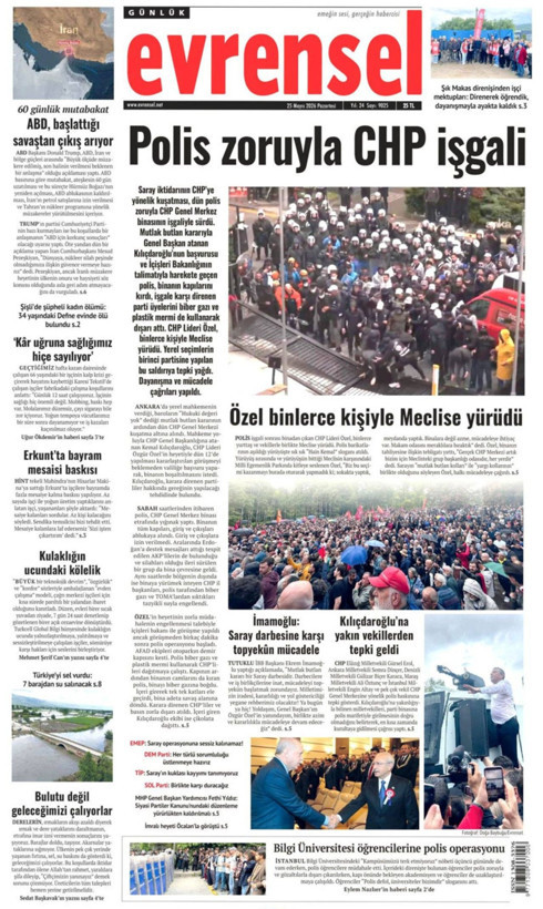Gazete manşetleri 25 Mayıs Pazartesi - Resim: 18