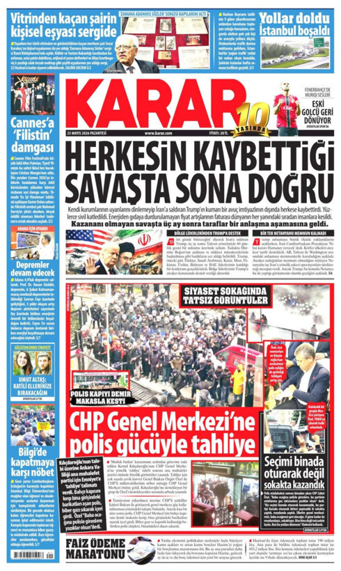 Gazete manşetleri 25 Mayıs Pazartesi - Resim: 8