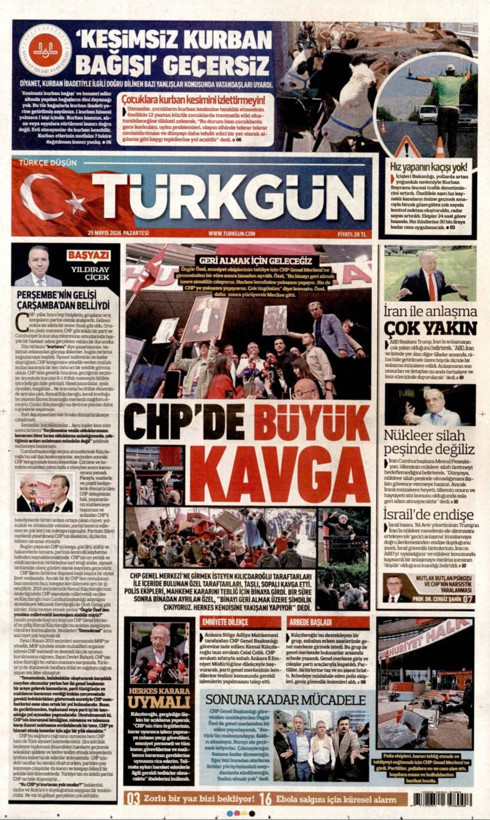 Gazete manşetleri 25 Mayıs Pazartesi - Resim: 6