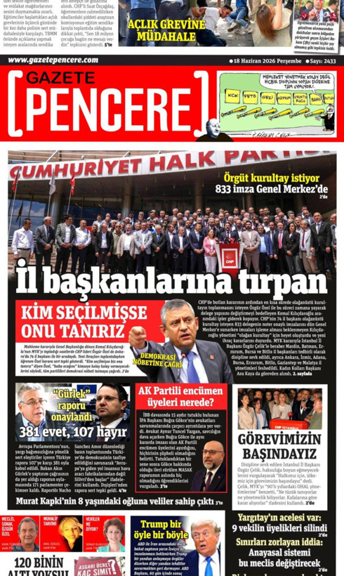 Gazete manşetleri 18 Haziran Perşembe - Resim: 27