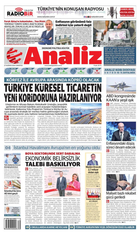 Gazete manşetleri 27 Haziran Cumartesi - Resim: 26