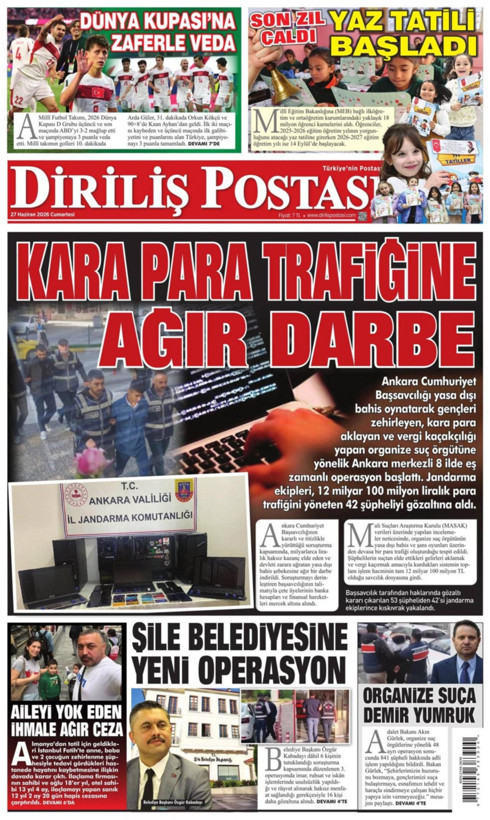 Gazete manşetleri 27 Haziran Cumartesi - Resim: 14
