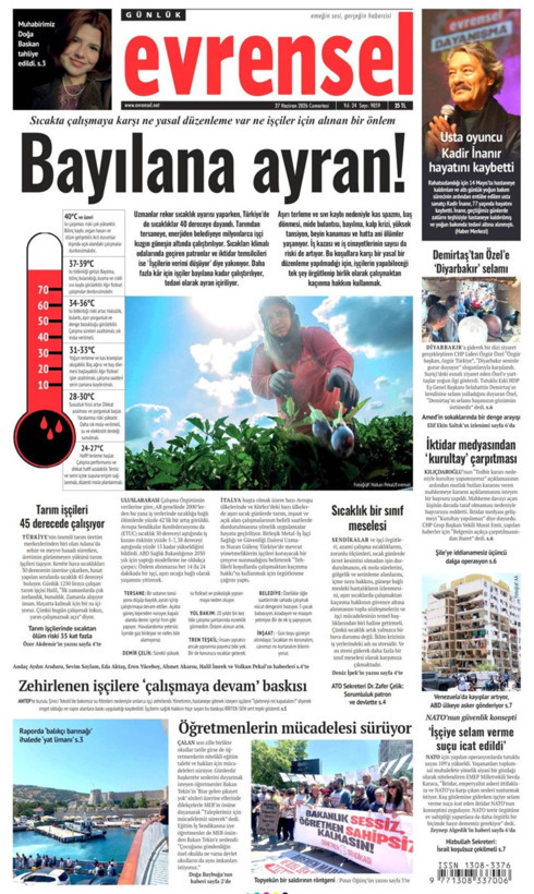 Gazete manşetleri 27 Haziran Cumartesi - Resim: 19