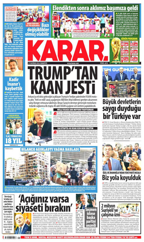 Gazete manşetleri 27 Haziran Cumartesi - Resim: 8