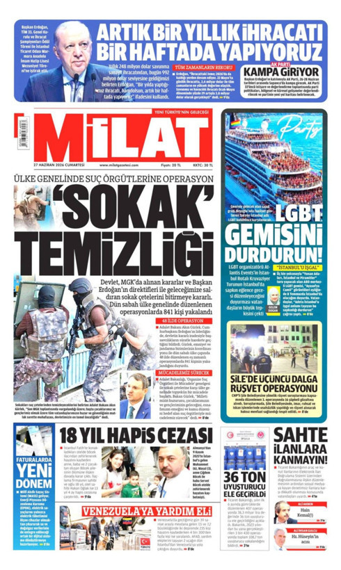 Gazete manşetleri 27 Haziran Cumartesi - Resim: 13