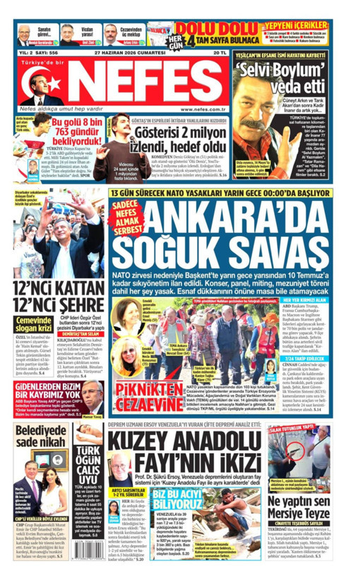 Gazete manşetleri 27 Haziran Cumartesi - Resim: 28