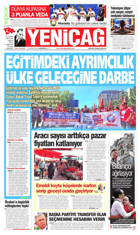 Gazete manşetleri 27 Haziran Cumartesi - Resim: 12