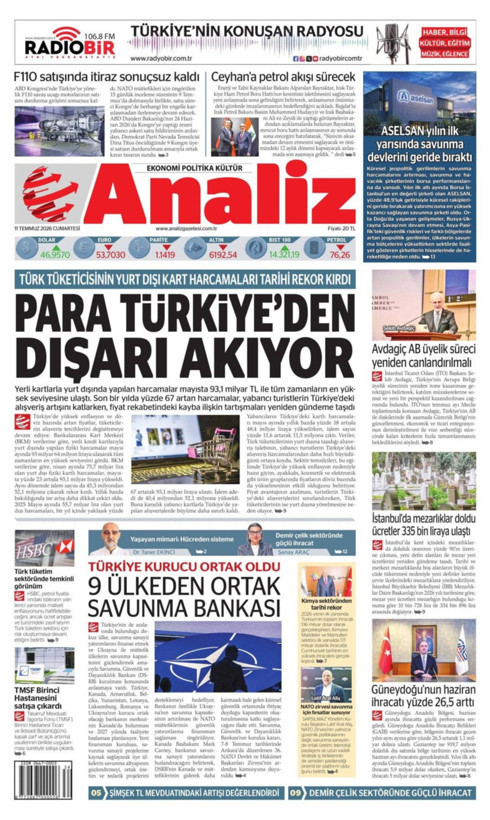 Gazete manşetleri 11 Temmuz Cumartesi - Resim: 27
