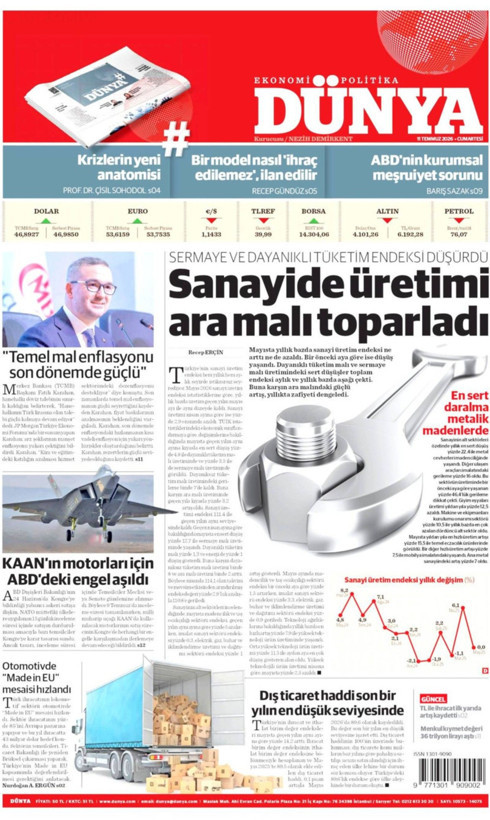 Gazete manşetleri 11 Temmuz Cumartesi - Resim: 10