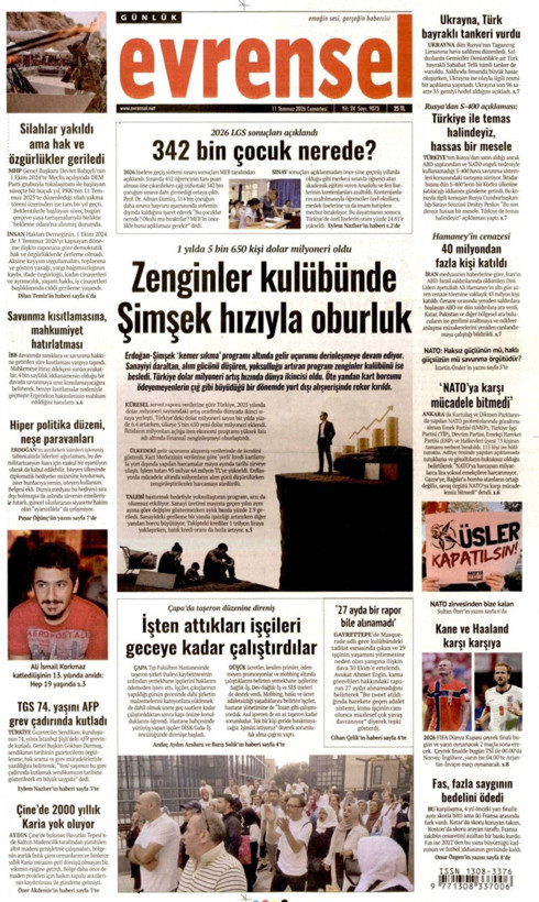 Gazete manşetleri 11 Temmuz Cumartesi - Resim: 19
