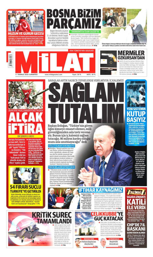 Gazete manşetleri 11 Temmuz Cumartesi - Resim: 12