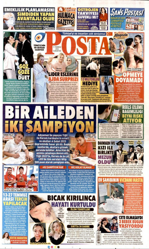 Gazete manşetleri 11 Temmuz Cumartesi - Resim: 17
