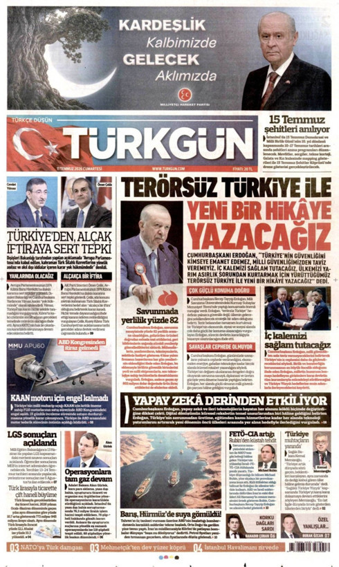 Gazete manşetleri 11 Temmuz Cumartesi - Resim: 6