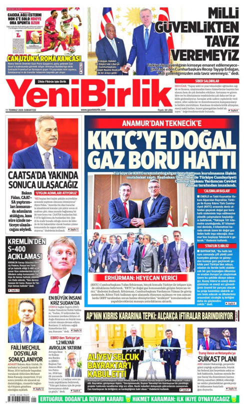 Gazete manşetleri 11 Temmuz Cumartesi - Resim: 20
