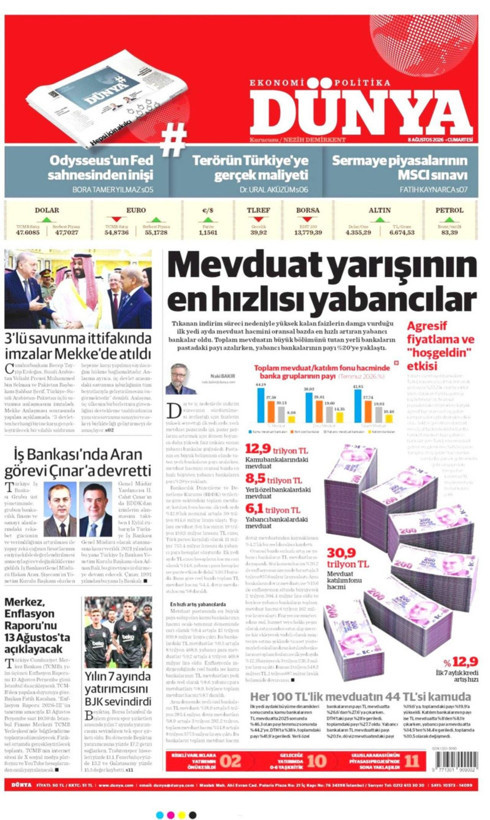 Gazete manşetleri 8 Ağustos Cumartesi - Resim: 8