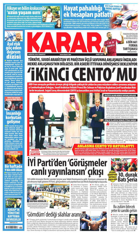 Gazete manşetleri 8 Ağustos Cumartesi - Resim: 7