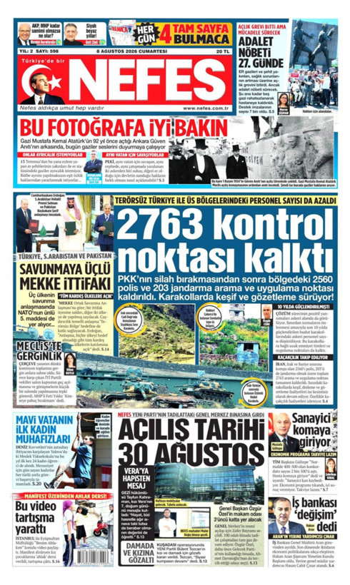 Gazete manşetleri 8 Ağustos Cumartesi - Resim: 19