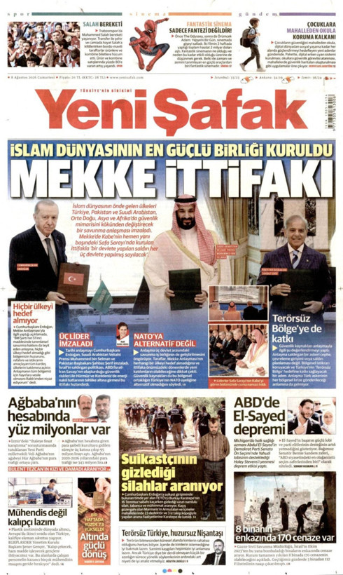 Gazete manşetleri 8 Ağustos Cumartesi - Resim: 3