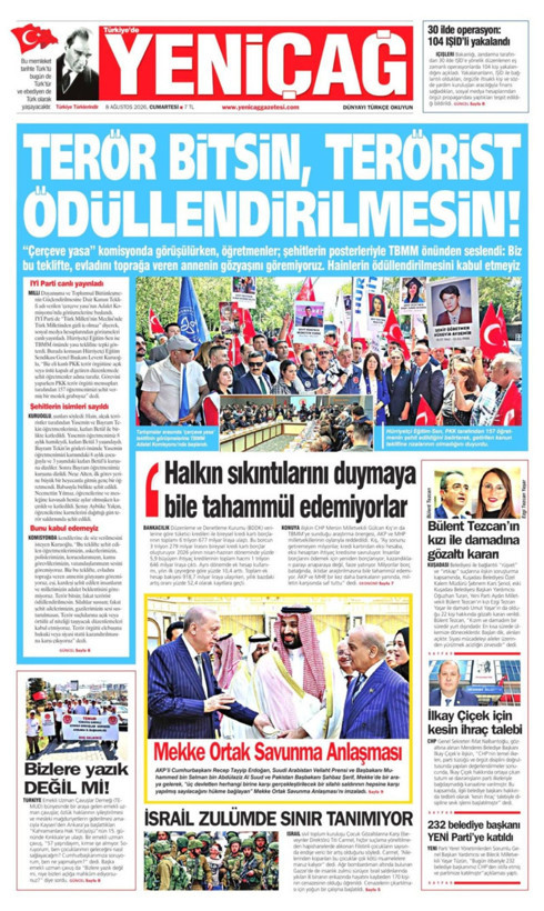 Gazete manşetleri 8 Ağustos Cumartesi - Resim: 11