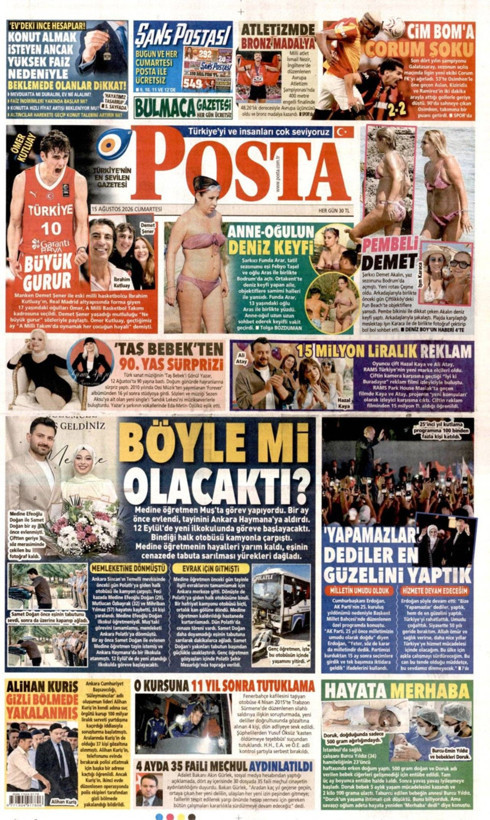 Gazete manşetleri 15 Ağustos Cumartesi - Resim: 16