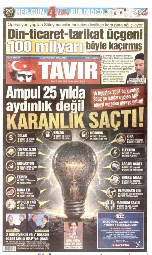 Gazete manşetleri 15 Ağustos Cumartesi - Resim: 29