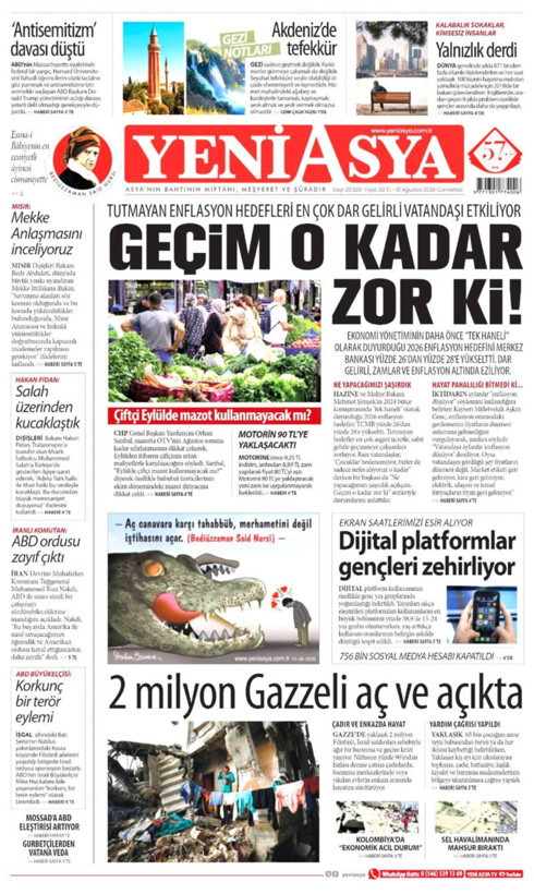 Gazete manşetleri 15 Ağustos Cumartesi - Resim: 20