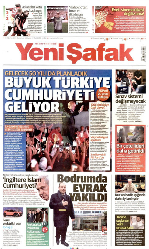 Gazete manşetleri 15 Ağustos Cumartesi - Resim: 4