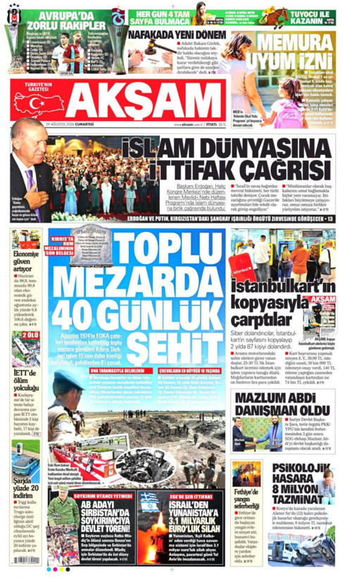Gazete manşetleri 29 Ağustos Cumartesi - Resim: 10