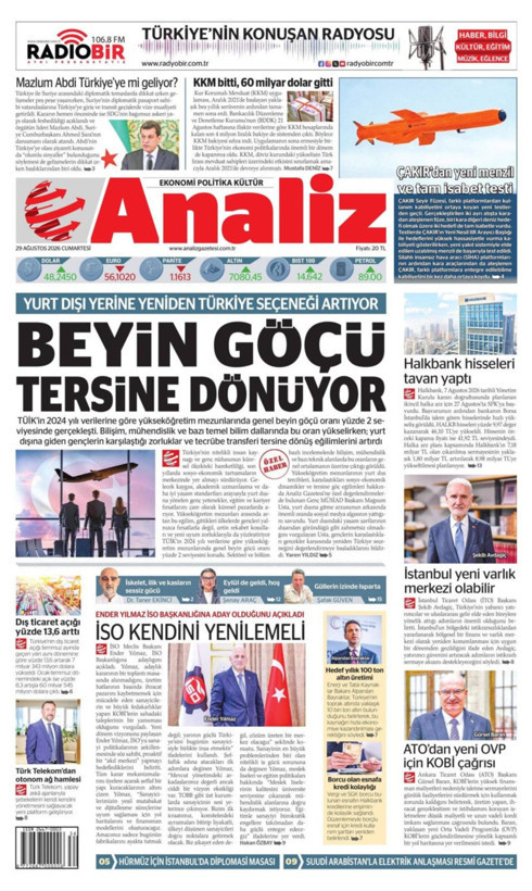 Gazete manşetleri 29 Ağustos Cumartesi - Resim: 25