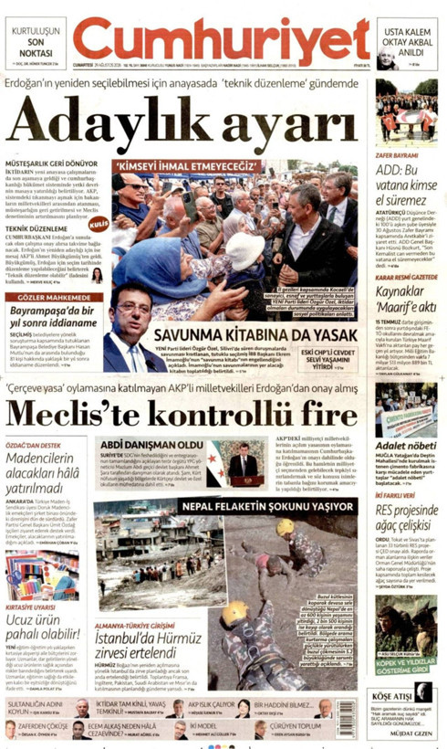 Gazete manşetleri 29 Ağustos Cumartesi - Resim: 5