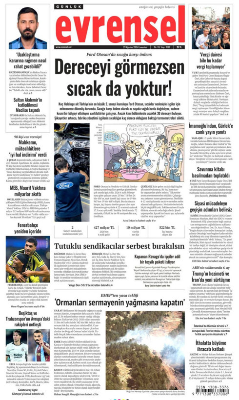 Gazete manşetleri 29 Ağustos Cumartesi - Resim: 19