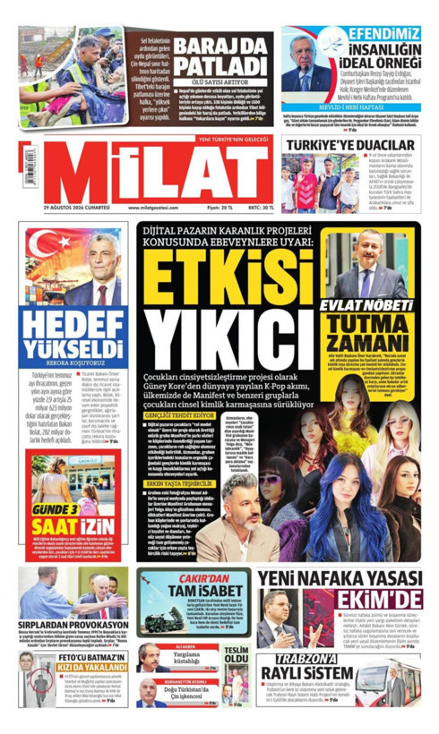 Gazete manşetleri 29 Ağustos Cumartesi - Resim: 12