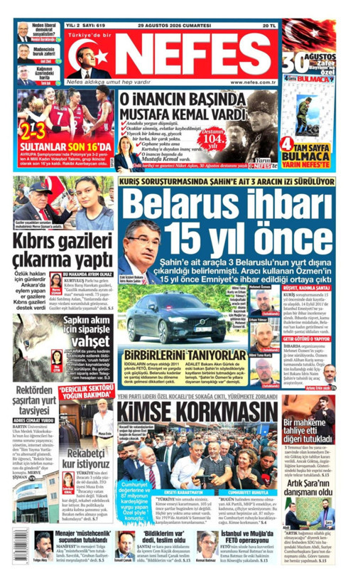 Gazete manşetleri 29 Ağustos Cumartesi - Resim: 30