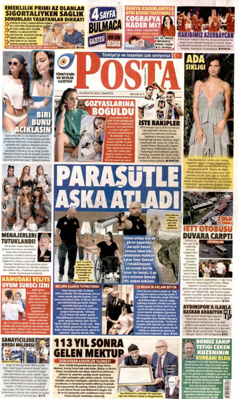 Gazete manşetleri 29 Ağustos Cumartesi - Resim: 18