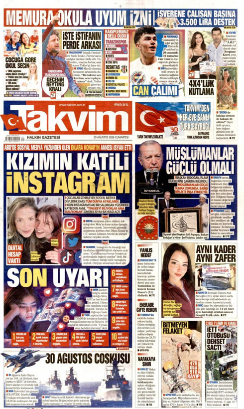 Gazete manşetleri 29 Ağustos Cumartesi - Resim: 15