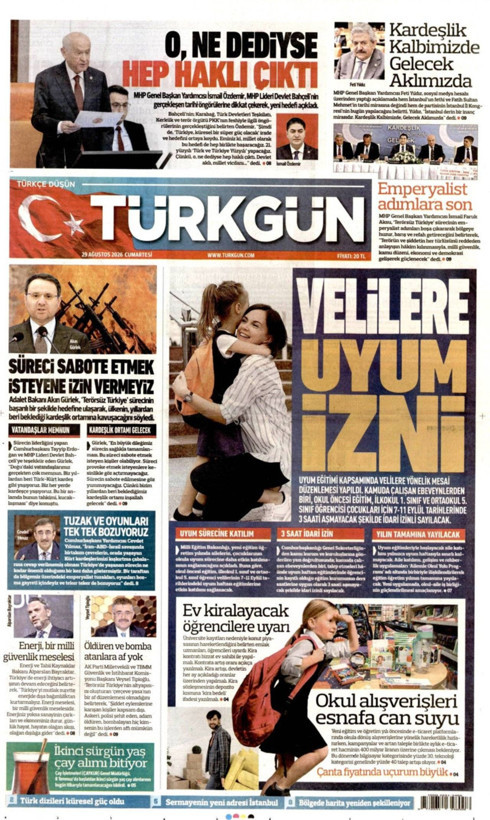 Gazete manşetleri 29 Ağustos Cumartesi - Resim: 6