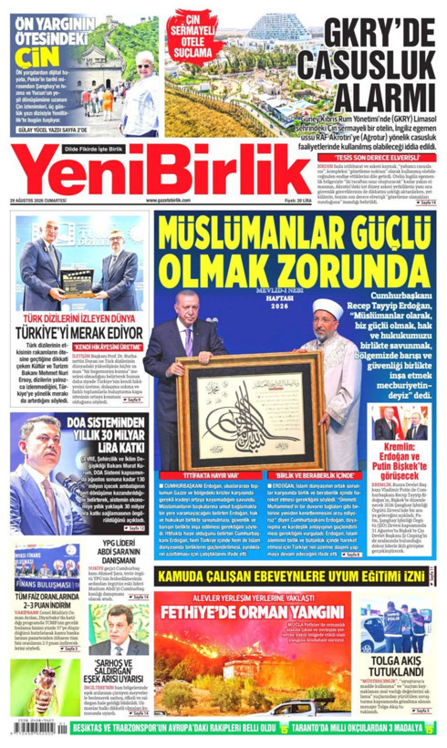Gazete manşetleri 29 Ağustos Cumartesi - Resim: 21