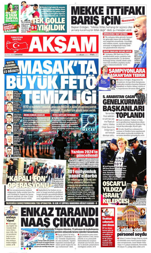 Gazete manşetleri 26 Eylül Cumartesi - Resim: 9