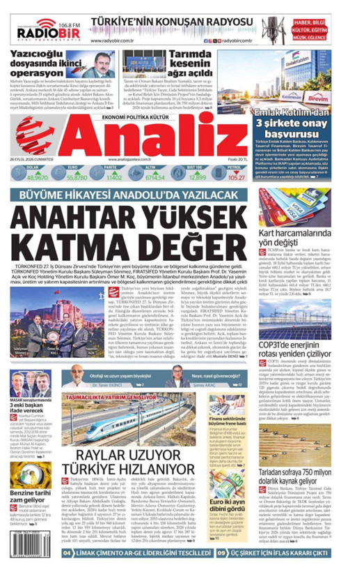Gazete manşetleri 26 Eylül Cumartesi - Resim: 25