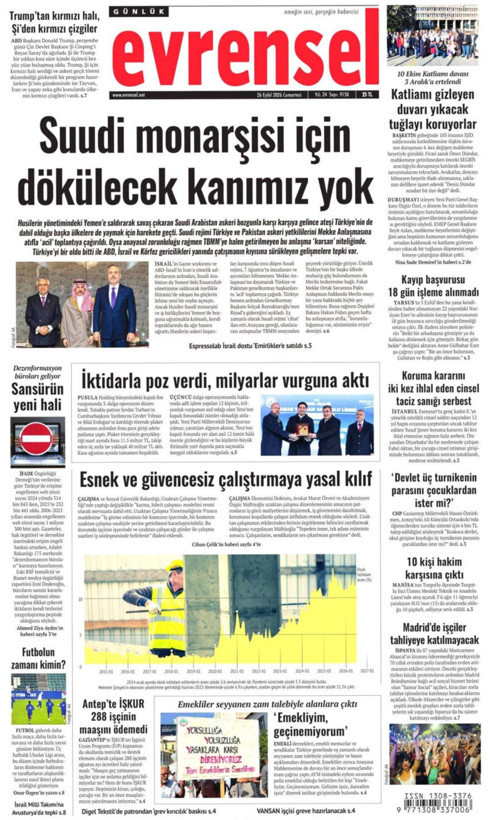 Gazete manşetleri 26 Eylül Cumartesi - Resim: 19