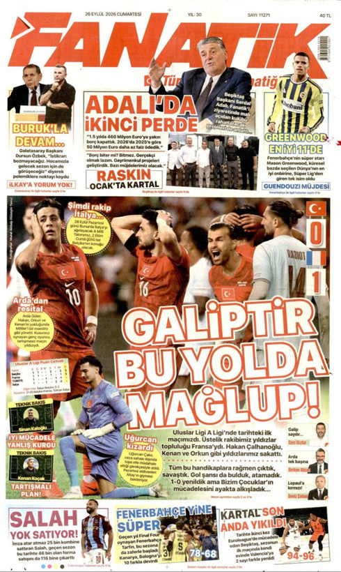 Gazete manşetleri 26 Eylül Cumartesi - Resim: 20