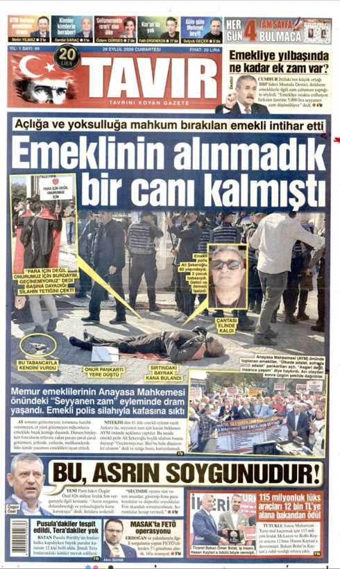 Gazete manşetleri 26 Eylül Cumartesi - Resim: 28