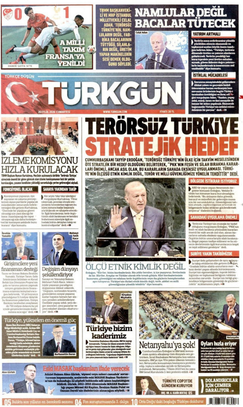 Gazete manşetleri 26 Eylül Cumartesi - Resim: 6