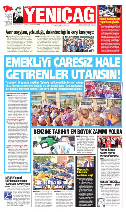 Gazete manşetleri 26 Eylül Cumartesi - Resim: 12