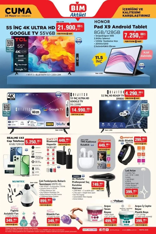 BİM'de dev kampanya: Tablet, cep telefonu, televizyon ve daha fazlası! - Resim: 5