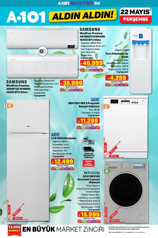 A101 22 Mayıs “Aldın Aldın” kataloğu yayımlandı: Teknolojiden mutfağa dev indirim - Resim: 1